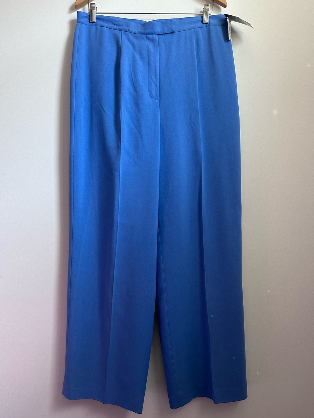 Lauren Ralph Lauren 100% Silk Wide Leg Trousers NWT Blue Dress Pants Women’s 16 - Picture 2 of 11